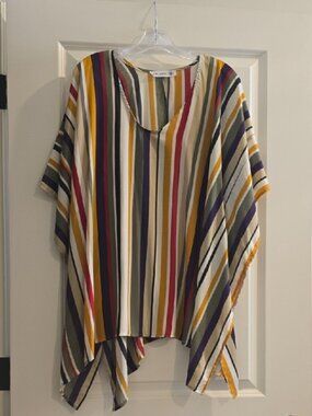 Colorful Striped Women's Tunic Top